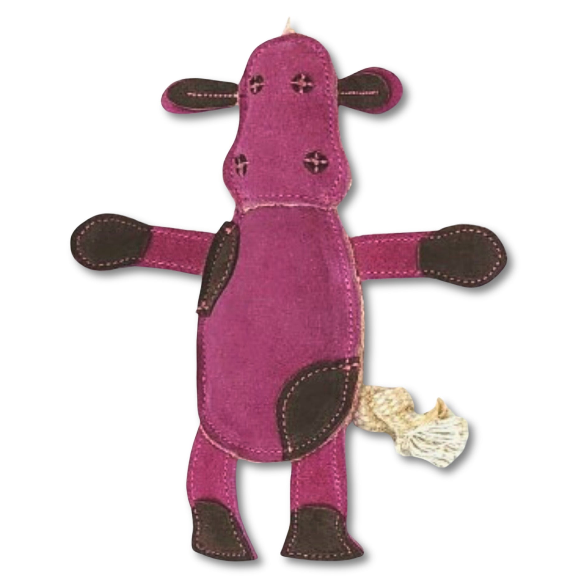 A Cheryl the Cow - Pink compostable chewtoy by Georgie Paws.