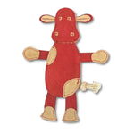 A cute Cheryl the Cow - Red dogtoy, made by Georgie Paws.
