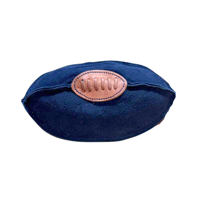 Footy Dog Toy | Natural Suede Football - Blue - Georgie PawsFooty Dog Toy | Natural Suede Football - BluetoyGeorgie Paws
