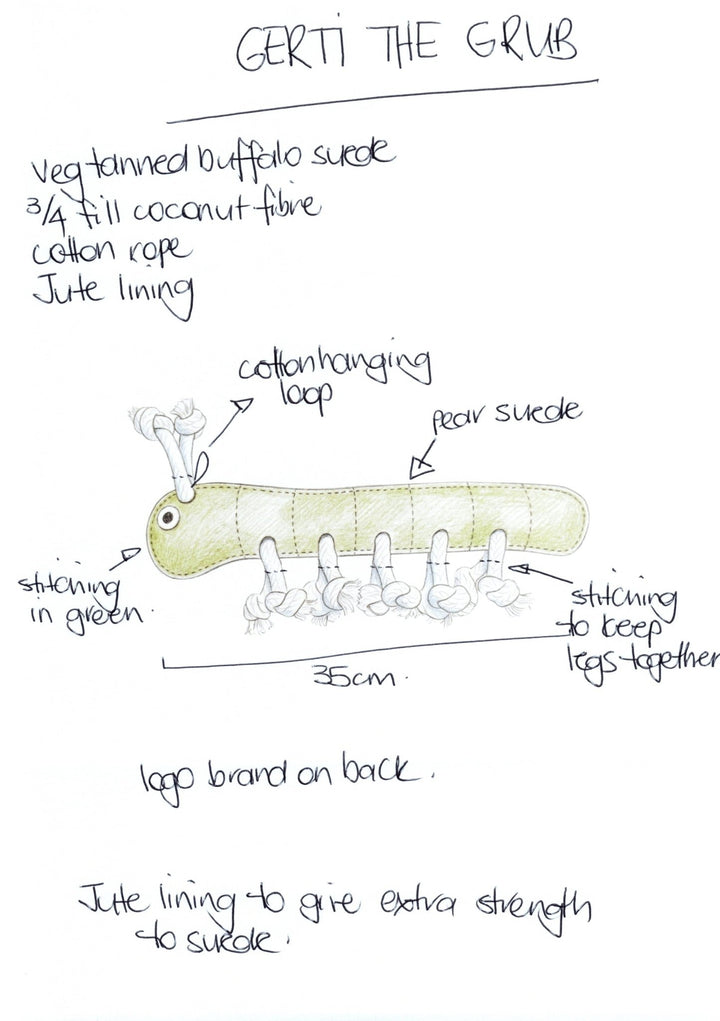 Gerti the Grub - Pear - Georgie PawsGerti the Grub - PeartoyGeorgie Paws