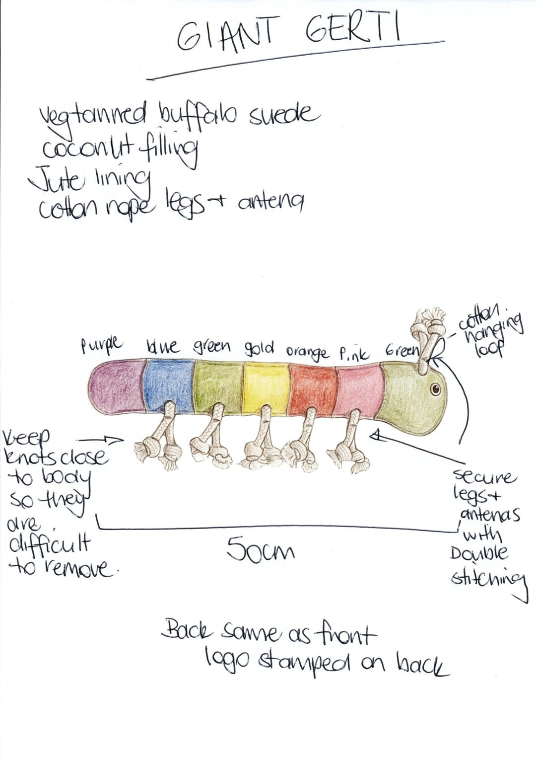 Giant Rainbow Gerti for Giant Dogs - Georgie PawsGiant Rainbow Gerti for Giant DogstoyGeorgie Paws