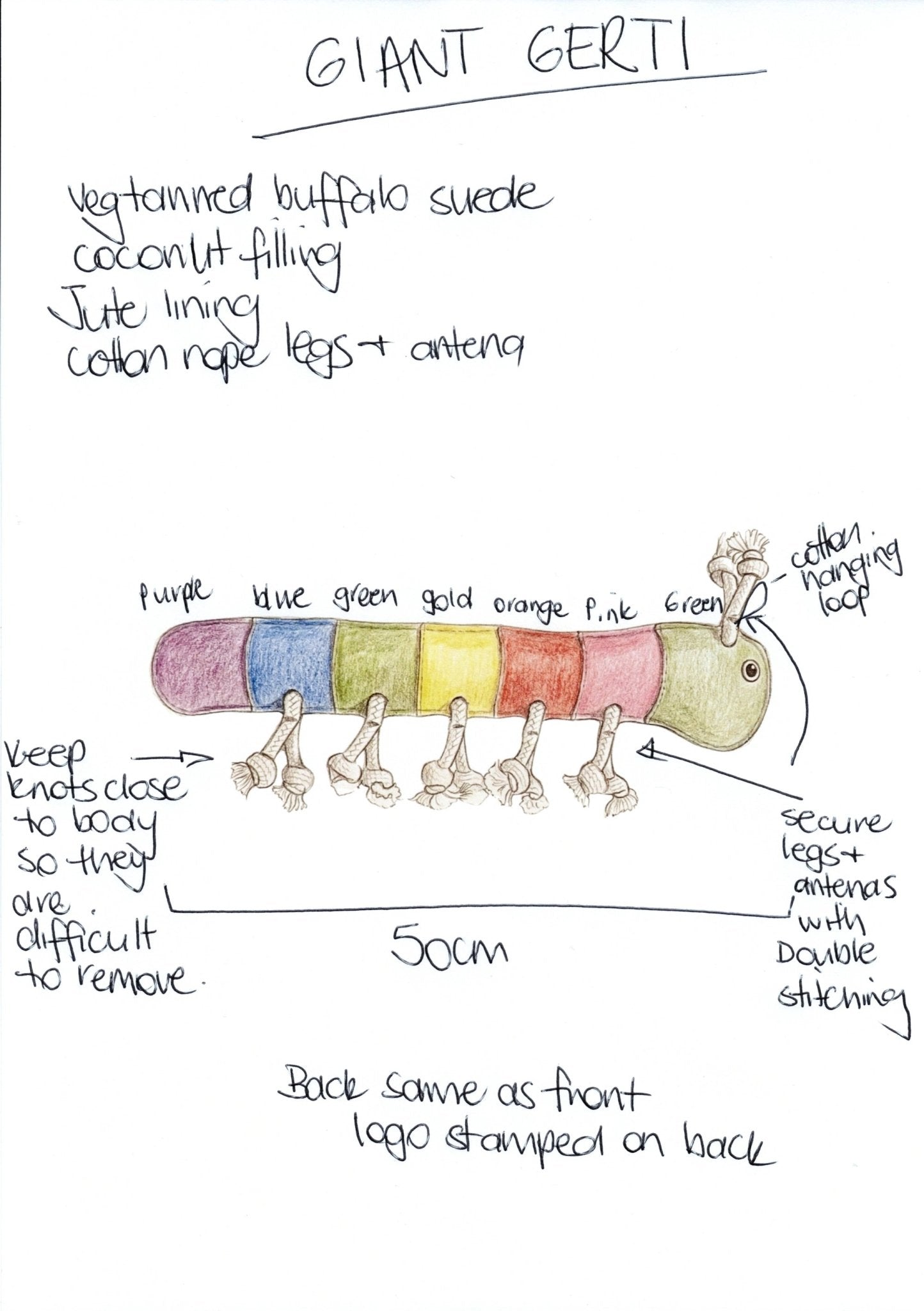 Giant Rainbow Gerti for Giant Dogs - Georgie PawsGiant Rainbow Gerti for Giant DogstoyGeorgie Paws