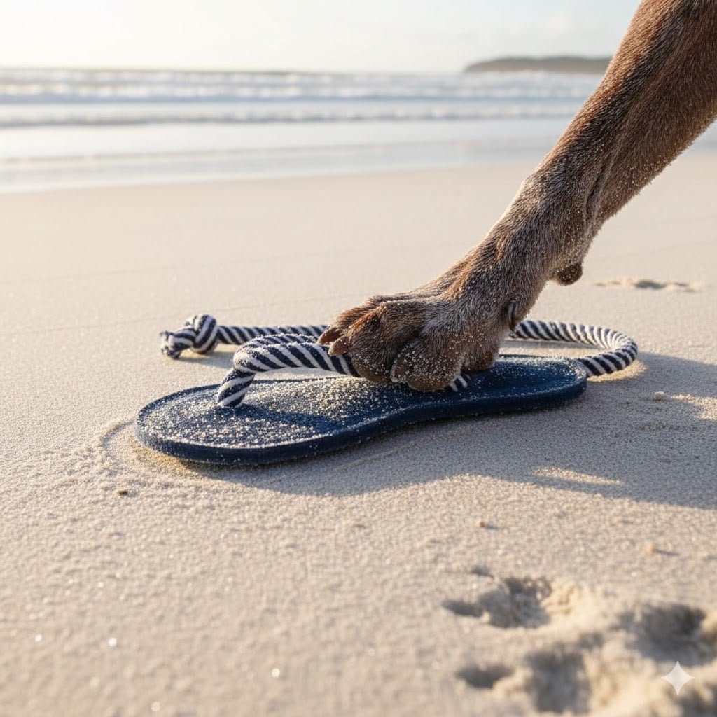 Jandal Dog Toy - Navy - Georgie PawsJandal Dog Toy - NavyDog ToyGeorgie Paws
