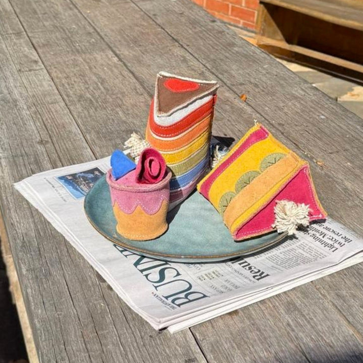 Another view of the Pixie Cake Dog Toy by Georgie Paws